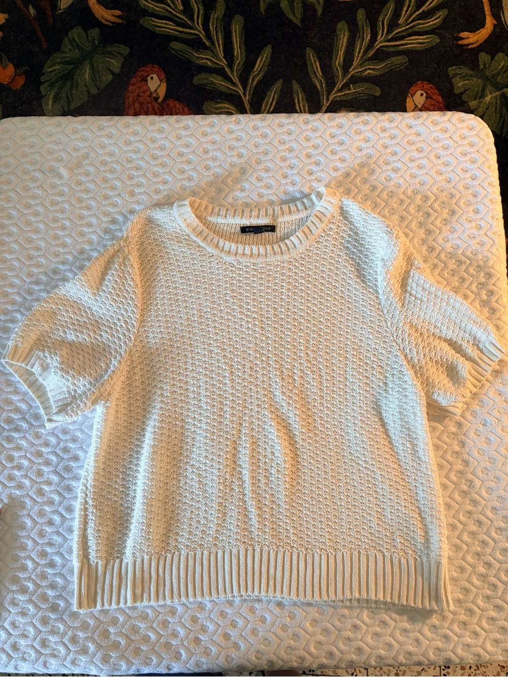41 Hawthorn Cream Short-Sleeve Crew Sweater
